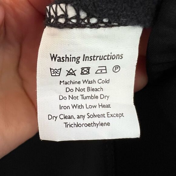 Anatomie Womens Small Dark Black Fleece Lined Ankle Pants Trousers Snap Closure - Picture 6 of 8